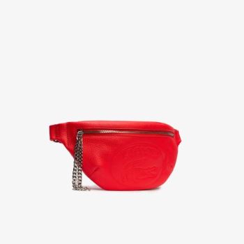 Lacoste Croco Crew Grained Leather Beltbag - Taška Dámské Červené | CZ-AAyE5Z